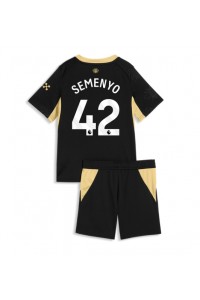 Manchester City Antoine Semenyo #42 Jalkapallovaatteet Lasten Vieraspeliasu 2026-27 Lyhythihainen (+ Lyhyet housut)